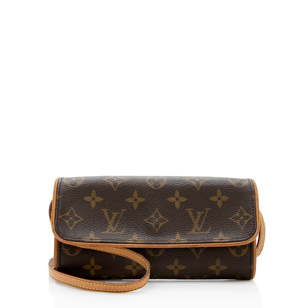 Louis Vuitton  Monogram Canvas Pochette Twin PM Shoulder Bag (SHF-17997)