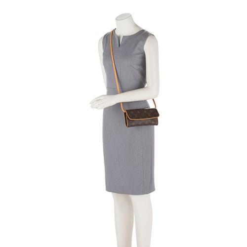 Louis Vuitton  Monogram Canvas Pochette Twin PM Shoulder Bag (SHF-17997)