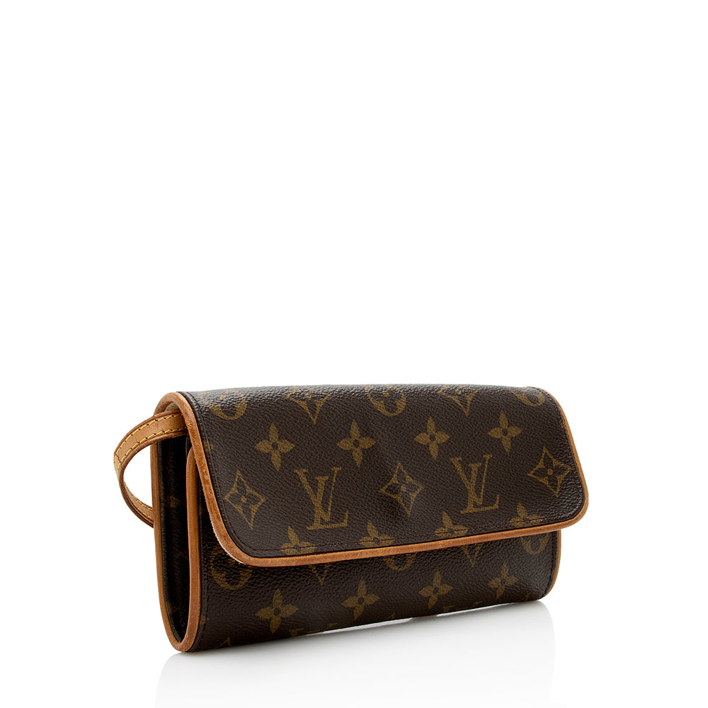 Louis Vuitton  Monogram Canvas Pochette Twin PM Shoulder Bag (SHF-17997)