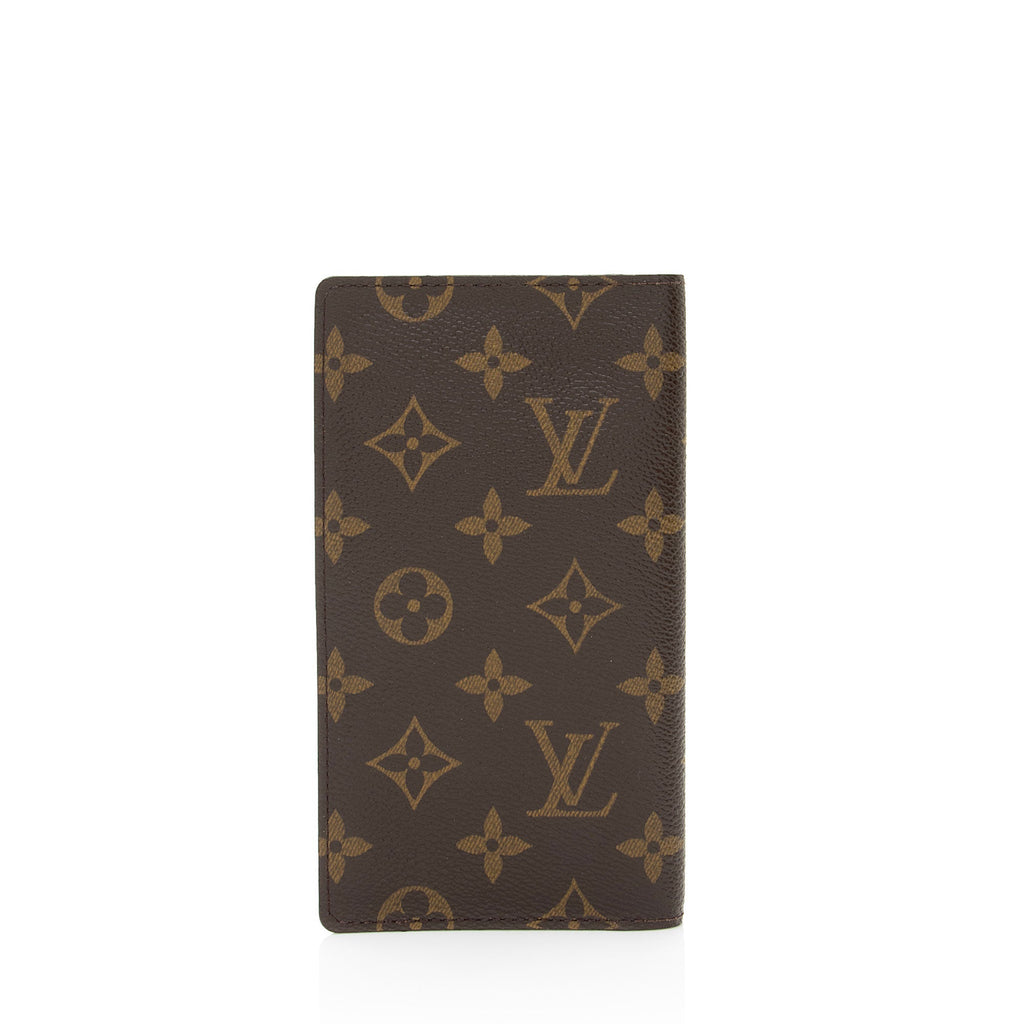 Louis Vuitton Monogram Canvas Pocket Agenda Checkbook Cover (SHF-Yhb1SU)