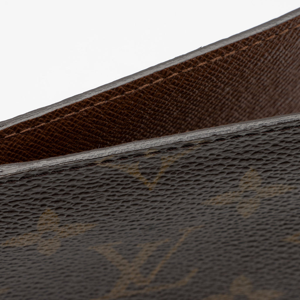 Louis Vuitton Monogram Canvas Pocket Agenda Checkbook Cover (SHF-Yhb1SU)