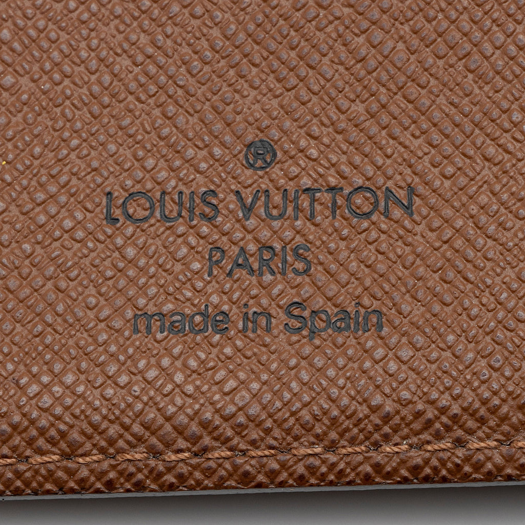Louis Vuitton Monogram Canvas Pocket Agenda Checkbook Cover (SHF-Yhb1SU)
