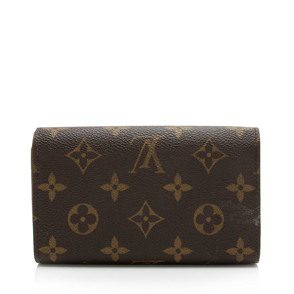Louis Vuitton Monogram Canvas Porte Monnaie Billets Wallet (SHF-23305)