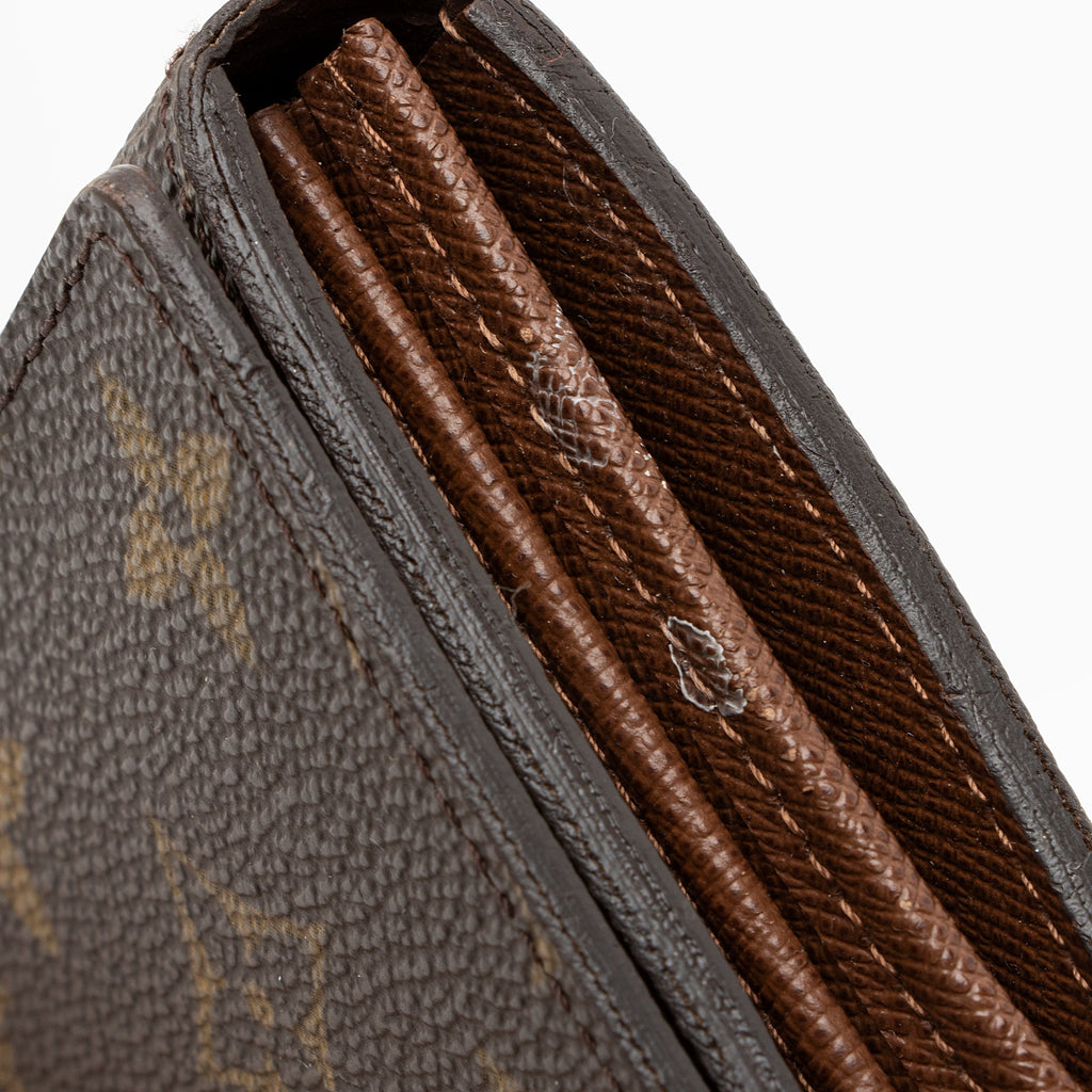 Louis Vuitton Monogram Canvas Porte Monnaie Billets Wallet (SHF-23305)