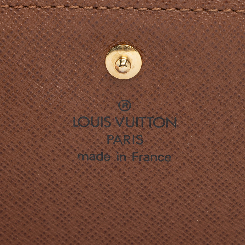 Louis Vuitton Monogram Canvas Porte Monnaie Billets Wallet (SHF-23305)
