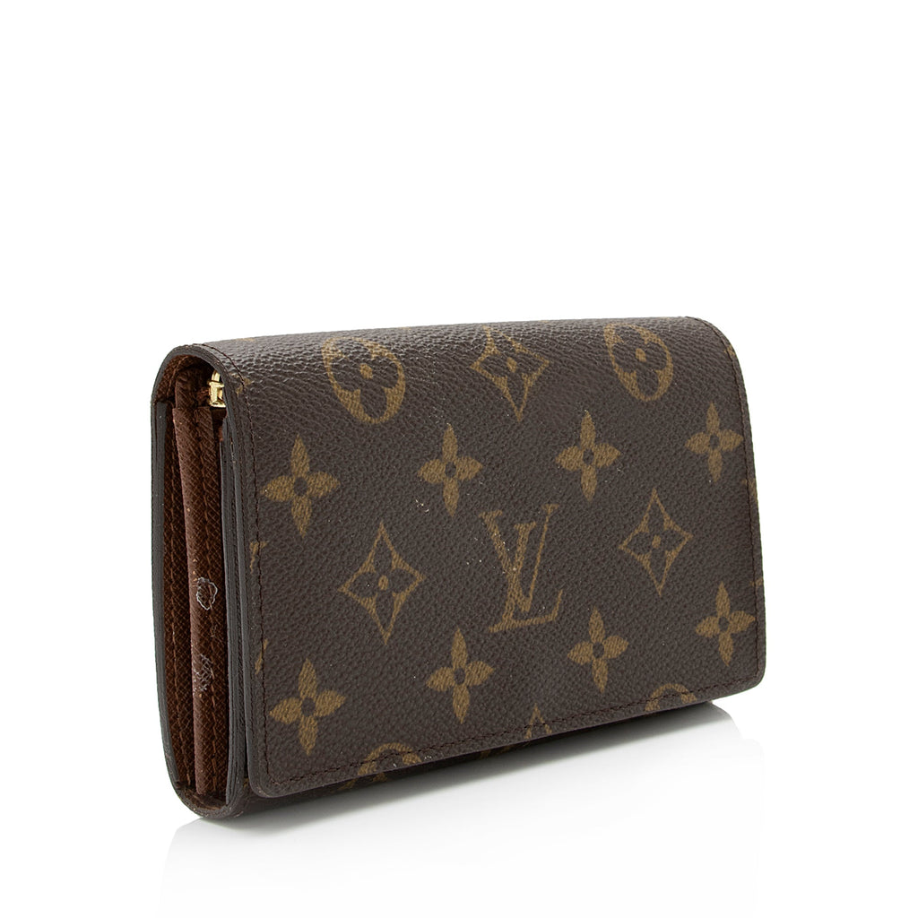 Louis Vuitton Monogram Canvas Porte Monnaie Billets Wallet (SHF-23305)