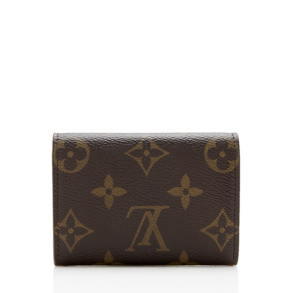 Louis Vuitton Monogram Canvas Porte Monnaie Plat Coin Case (SHF-13055)