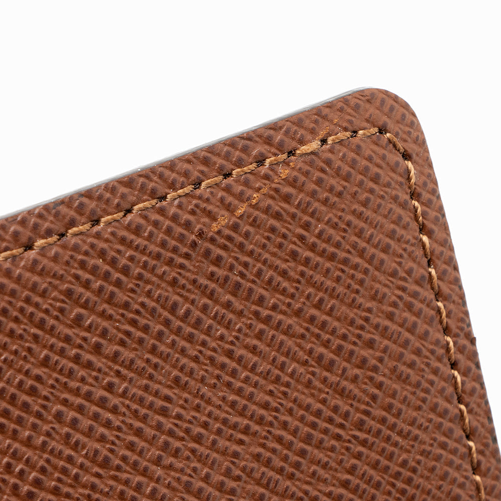 Louis Vuitton Monogram Canvas Porte Monnaie Plat Coin Case (SHF-19970)