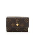 Louis Vuitton Monogram Canvas Porte Monnaie Plat Coin Case (SHF-19970)