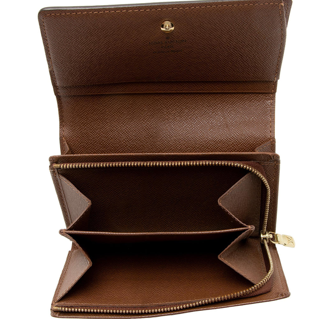 Louis Vuitton Monogram Canvas Porte Monnaie Tresor Wallet (SHF-mxeVW3)