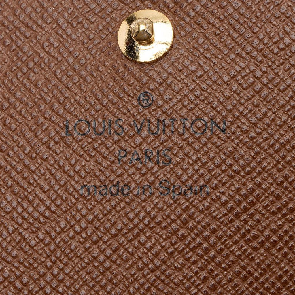 Louis Vuitton Monogram Canvas Porte Monnaie Tresor Wallet (SHF-mxeVW3)