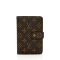 Louis Vuitton Monogram Canvas Porte Papier Zipper Wallet (SHF-15134)