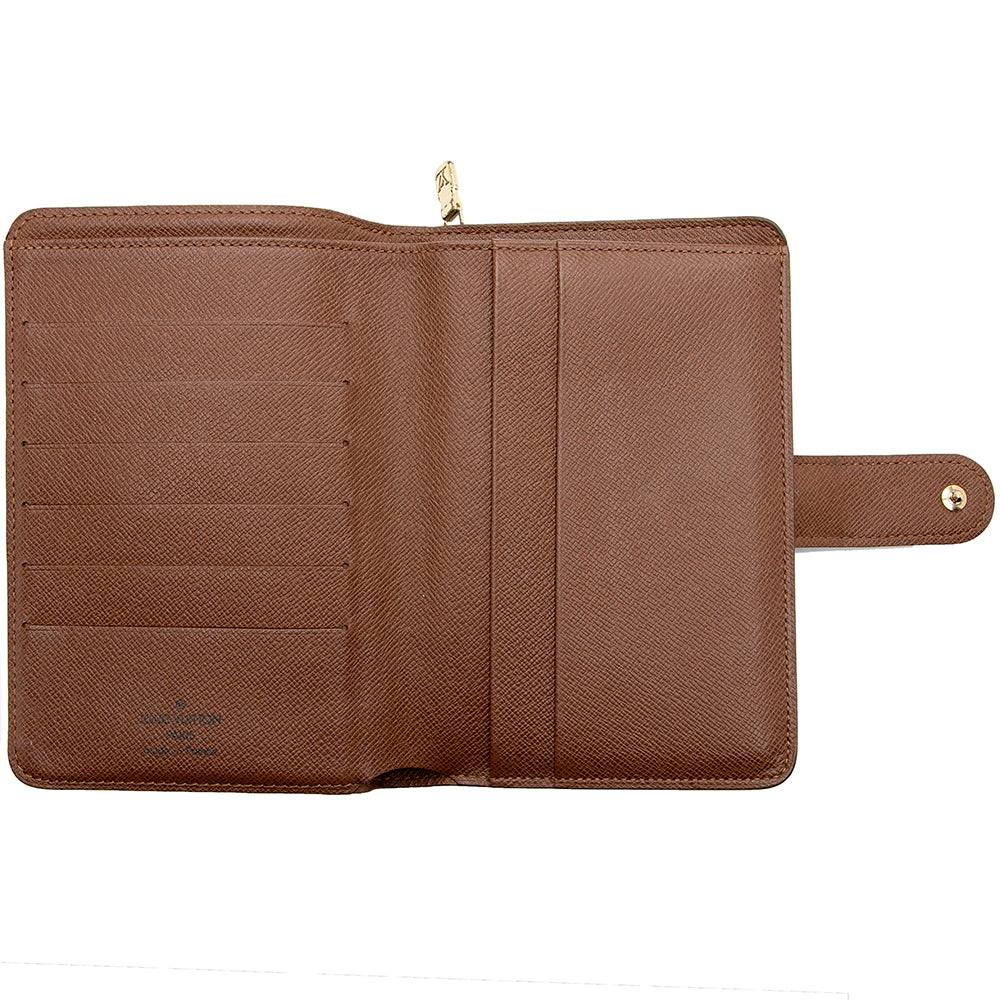 Louis Vuitton Monogram Canvas Porte Papier Zipper Wallet (SHF-15134)