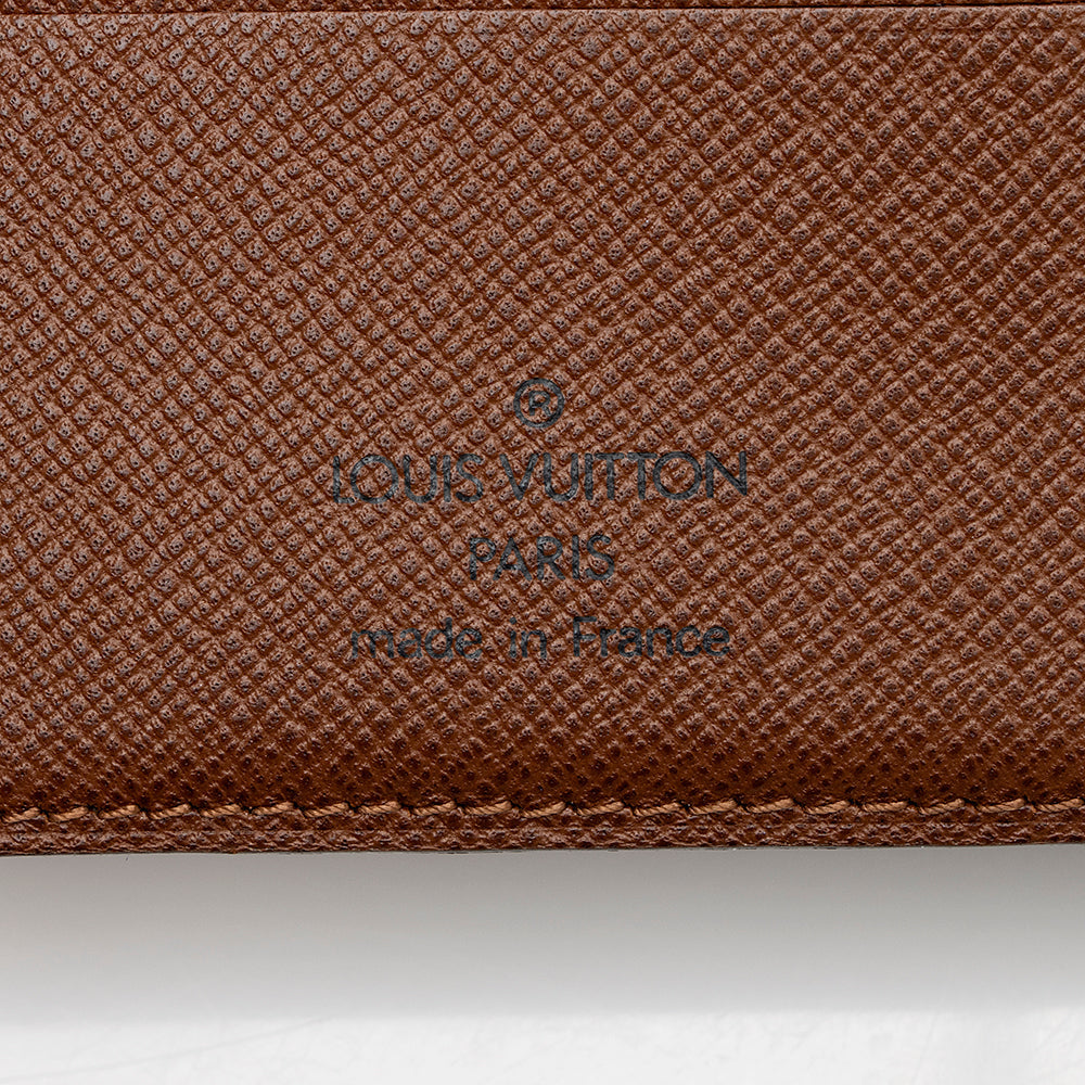 Louis Vuitton Monogram Canvas Porte Papier Zipper Wallet (SHF-15134)
