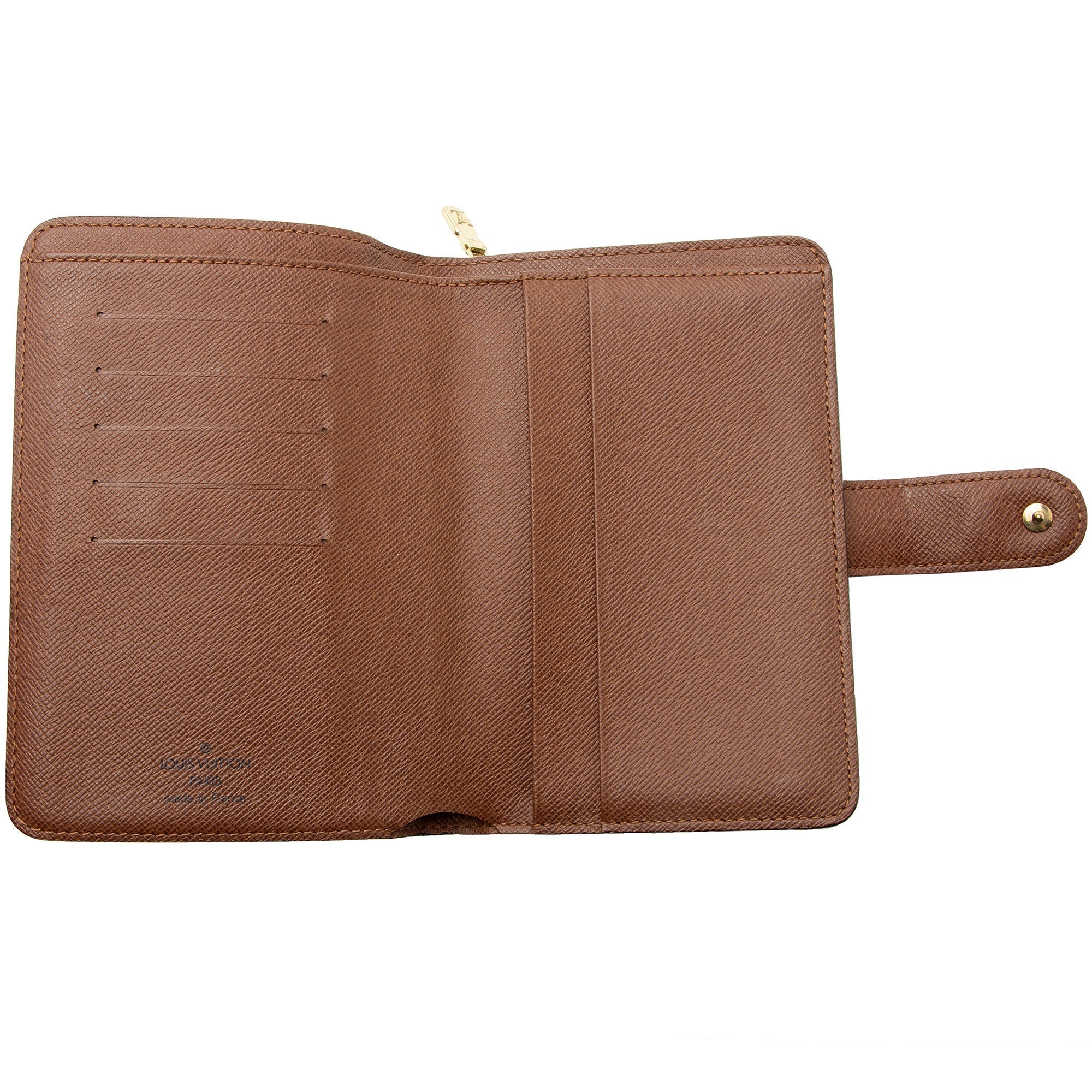 Louis Vuitton Monogram Canvas Porte Papier Zipper Wallet (SHF-422DHO)