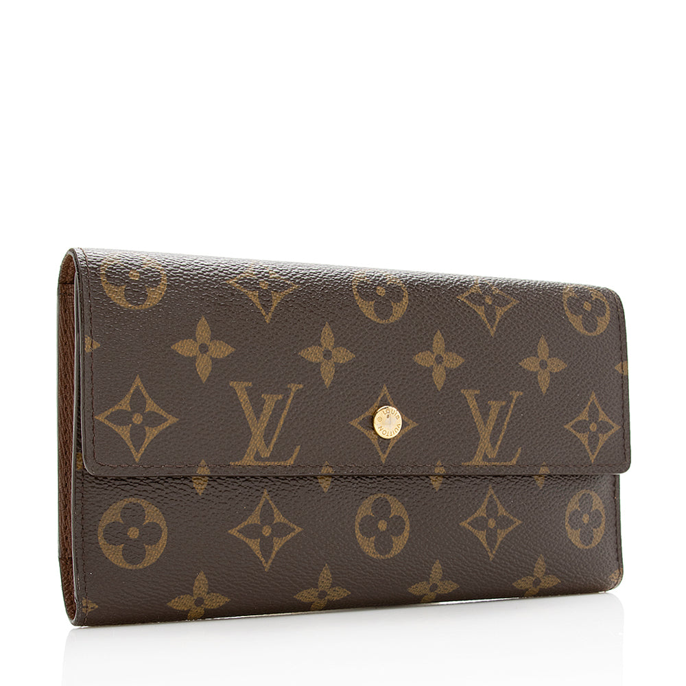 Louis Vuitton Monogram Canvas Porte Tresor International Wallet (SHF-19929)