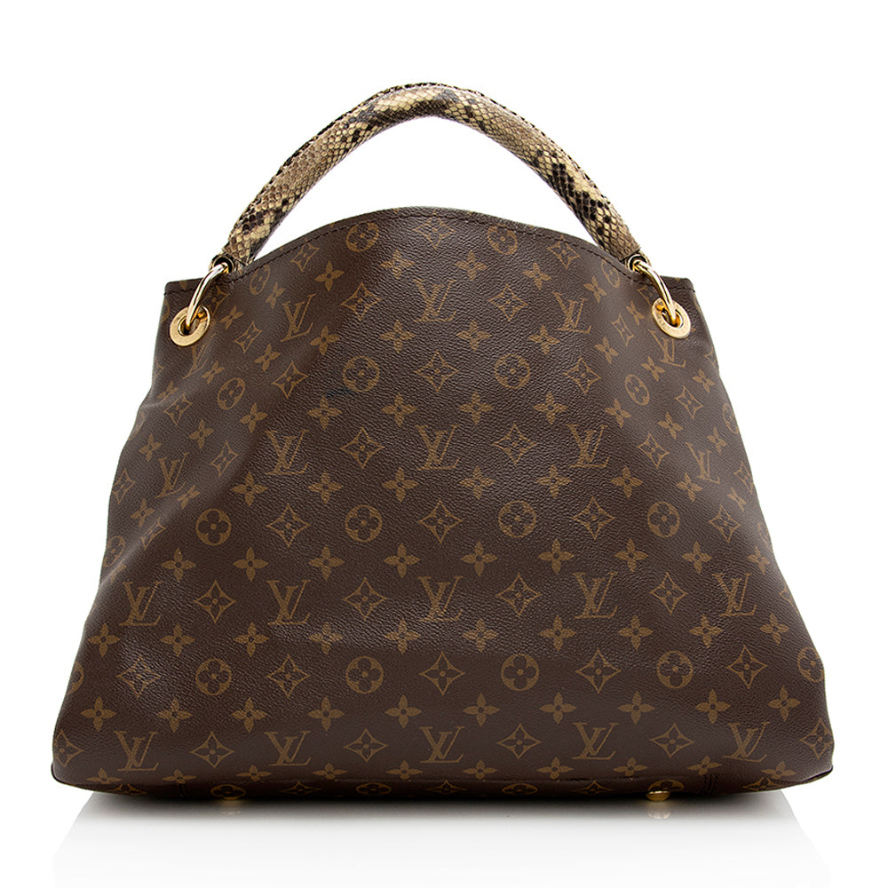 Louis Vuitton Monogram Canvas Python Artsy MM Shoulder Bag (SHF-21743)