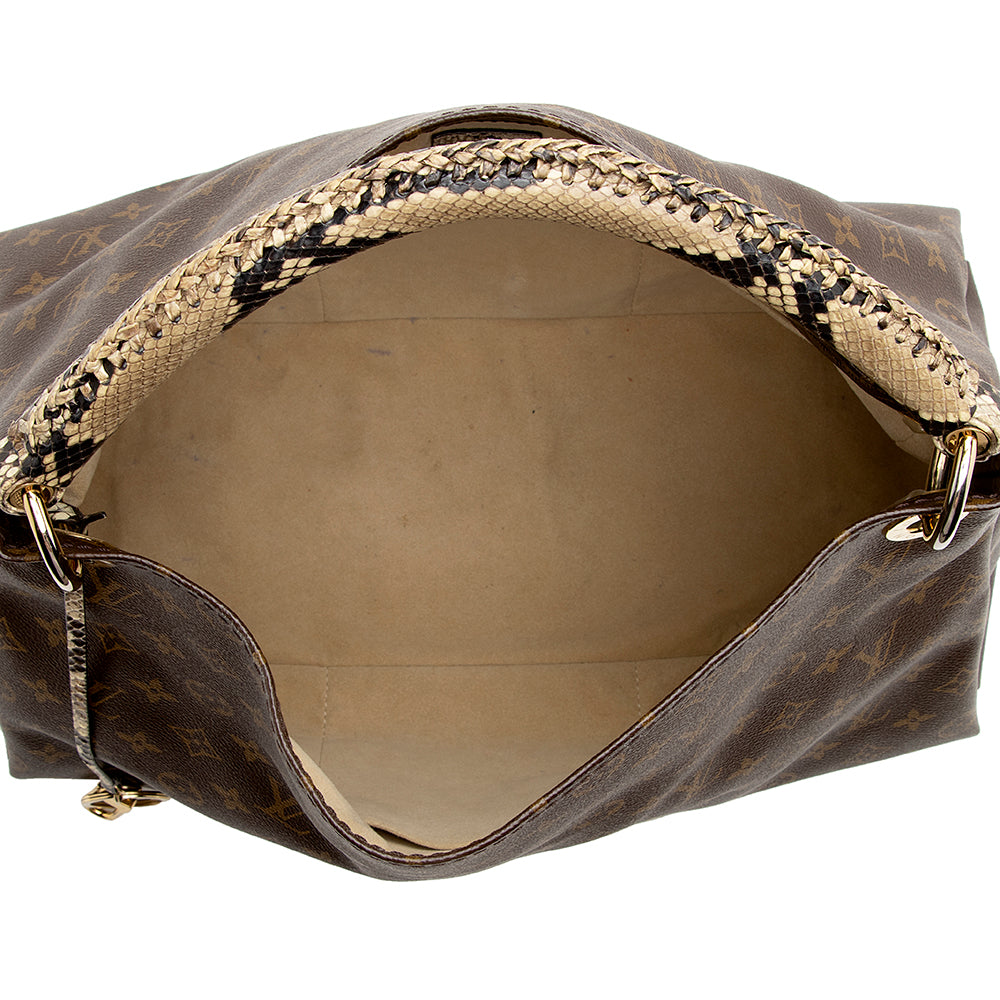 Louis Vuitton Monogram Canvas Python Artsy MM Shoulder Bag (SHF-21743)