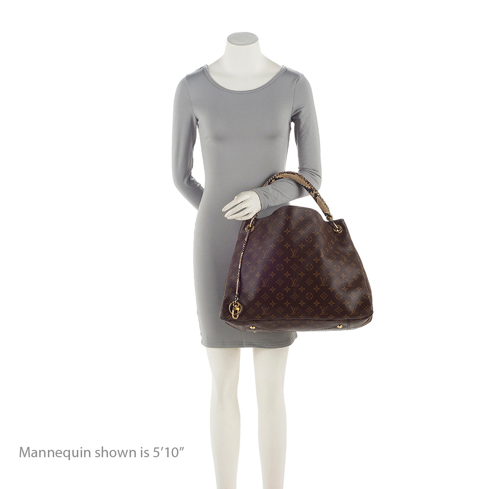 Louis Vuitton Monogram Canvas Python Artsy MM Shoulder Bag (SHF-21743)