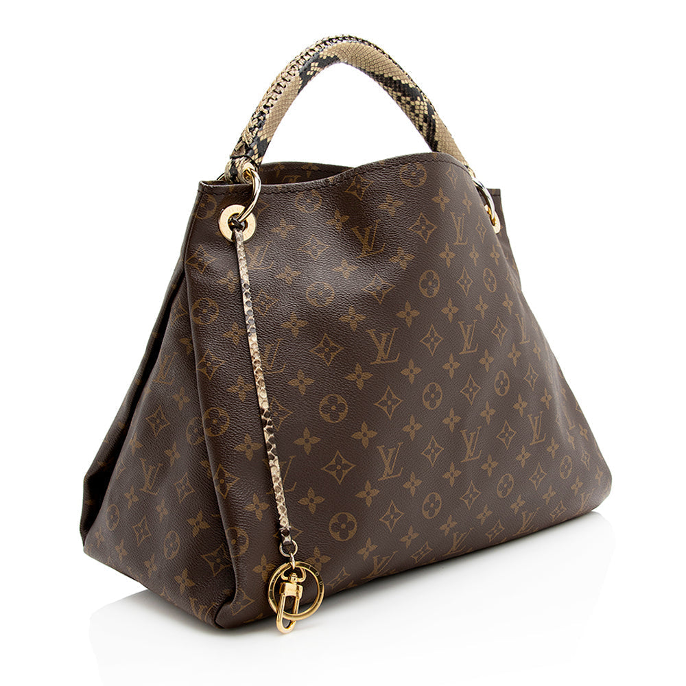 Louis Vuitton Monogram Canvas Python Artsy MM Shoulder Bag (SHF-21743)