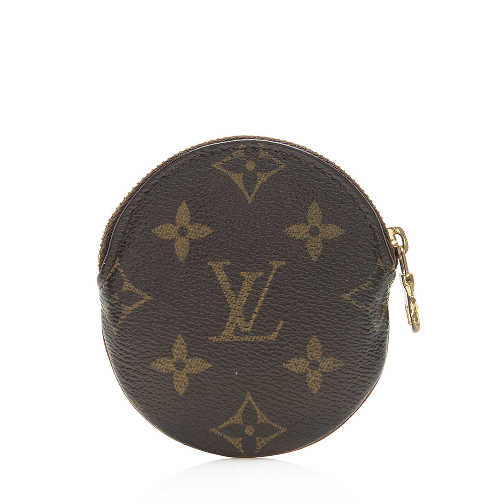 Louis Vuitton Monogram Canvas Round Coin Pouch (SHF-11539)