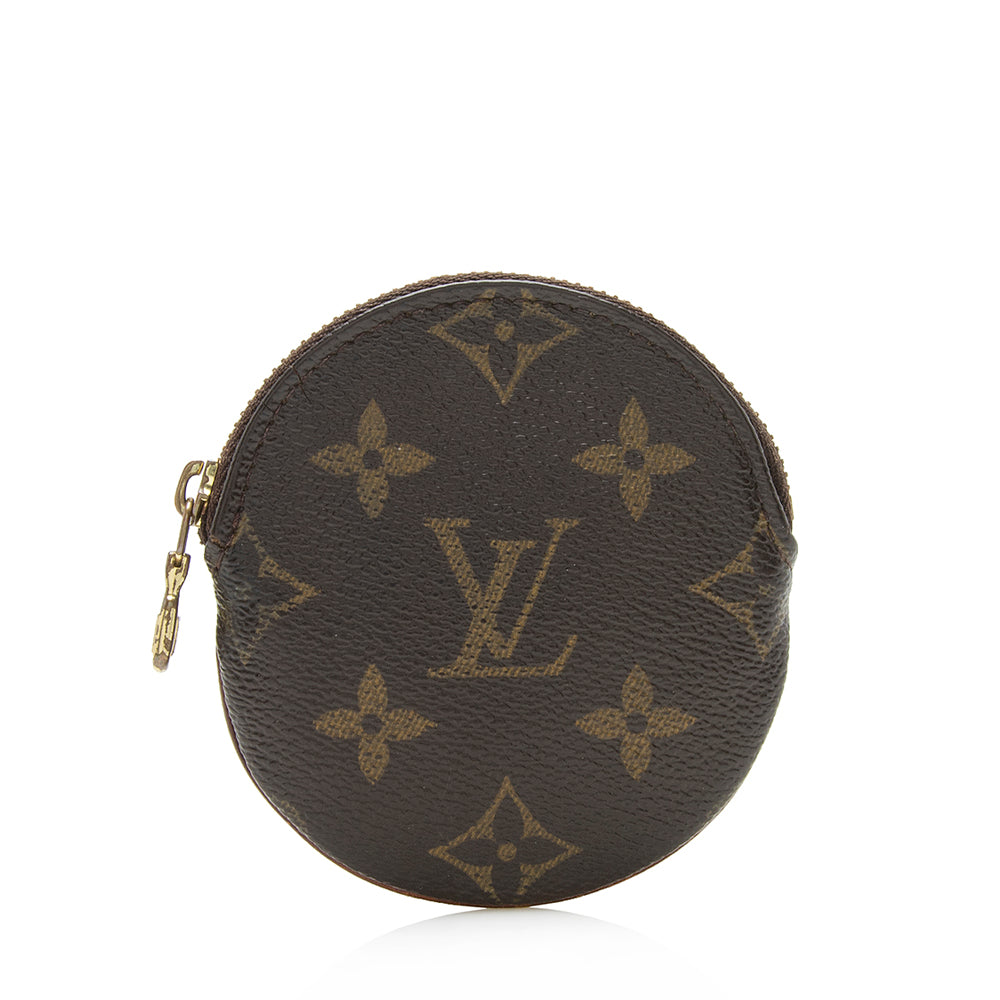 Louis Vuitton Monogram Canvas Round Coin Pouch (SHF-11539)