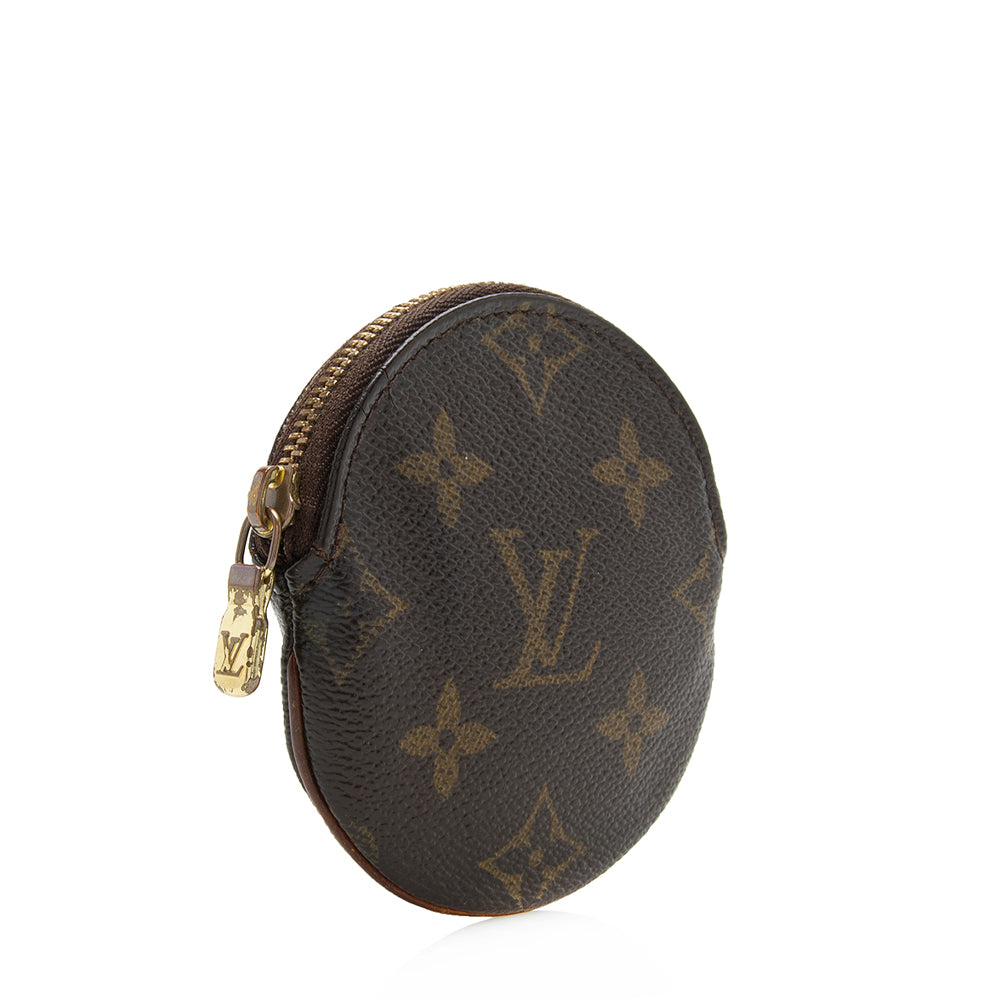 Louis Vuitton Monogram Canvas Round Coin Pouch (SHF-11539)