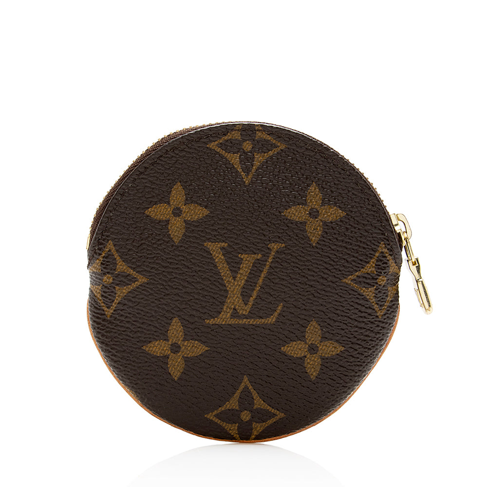 Louis Vuitton Monogram Canvas Round Coin Pouch (SHF-15553)