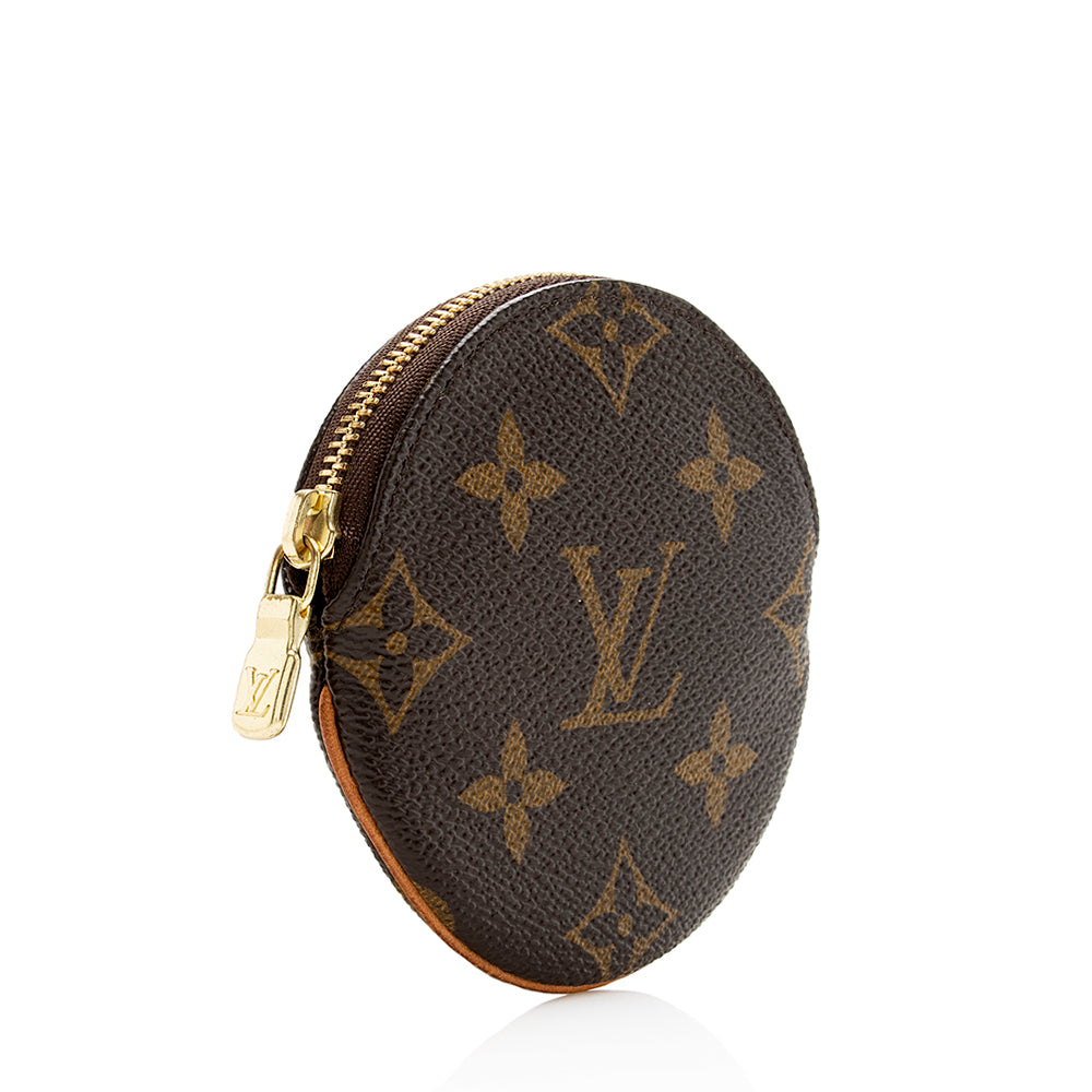 Louis Vuitton Monogram Canvas Round Coin Pouch (SHF-15553)