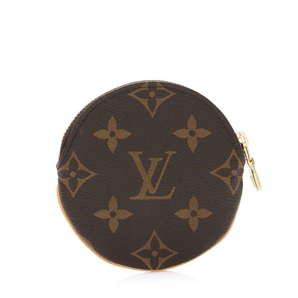 Louis Vuitton Monogram Canvas Round Coin Pouch (SHF-20698)