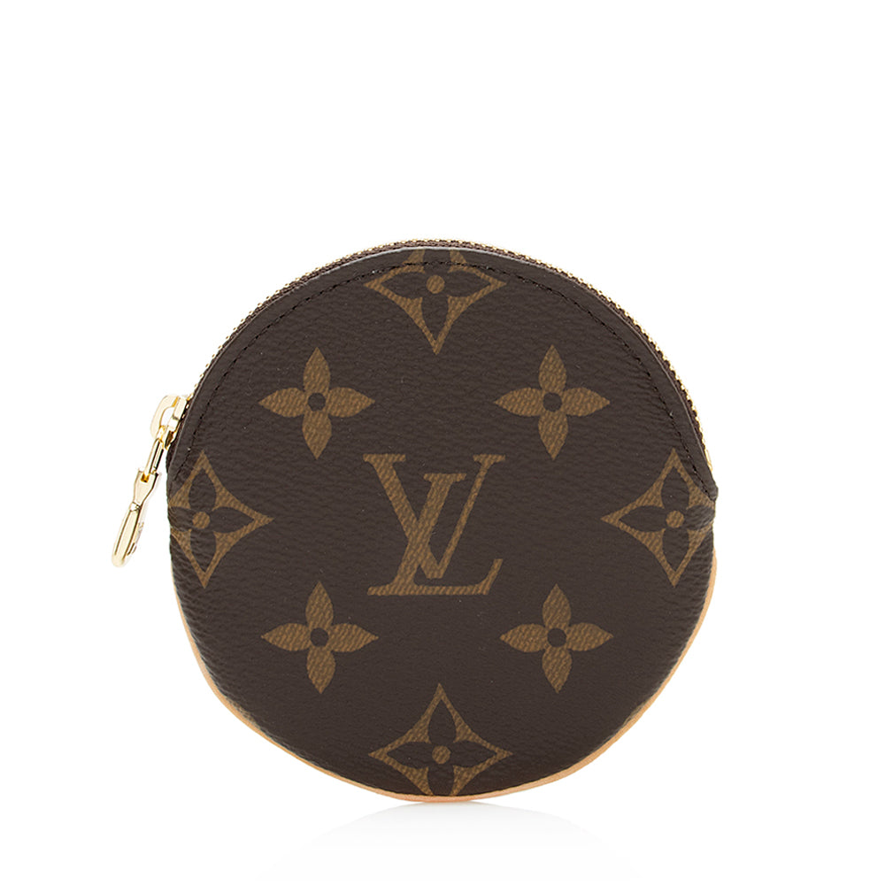 Louis Vuitton Monogram Canvas Round Coin Pouch (SHF-20698)