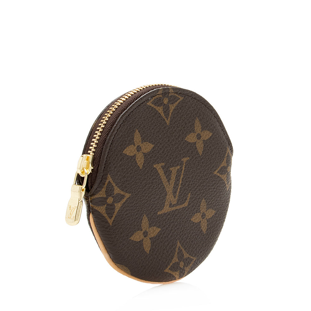 Louis Vuitton Monogram Canvas Round Coin Pouch (SHF-20698)