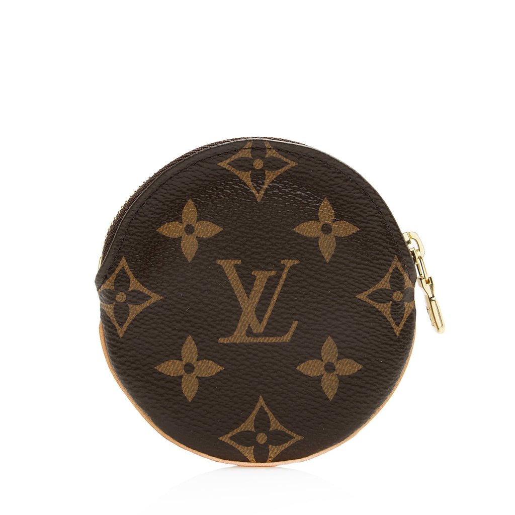 Louis Vuitton Monogram Canvas Round Coin Pouch (SHF-22814)