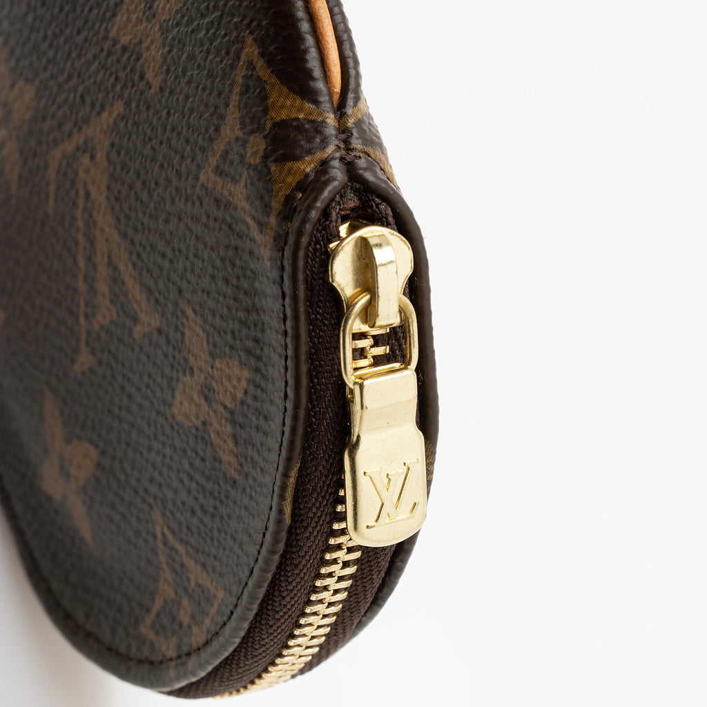 Louis Vuitton Monogram Canvas Round Coin Pouch (SHF-22814)