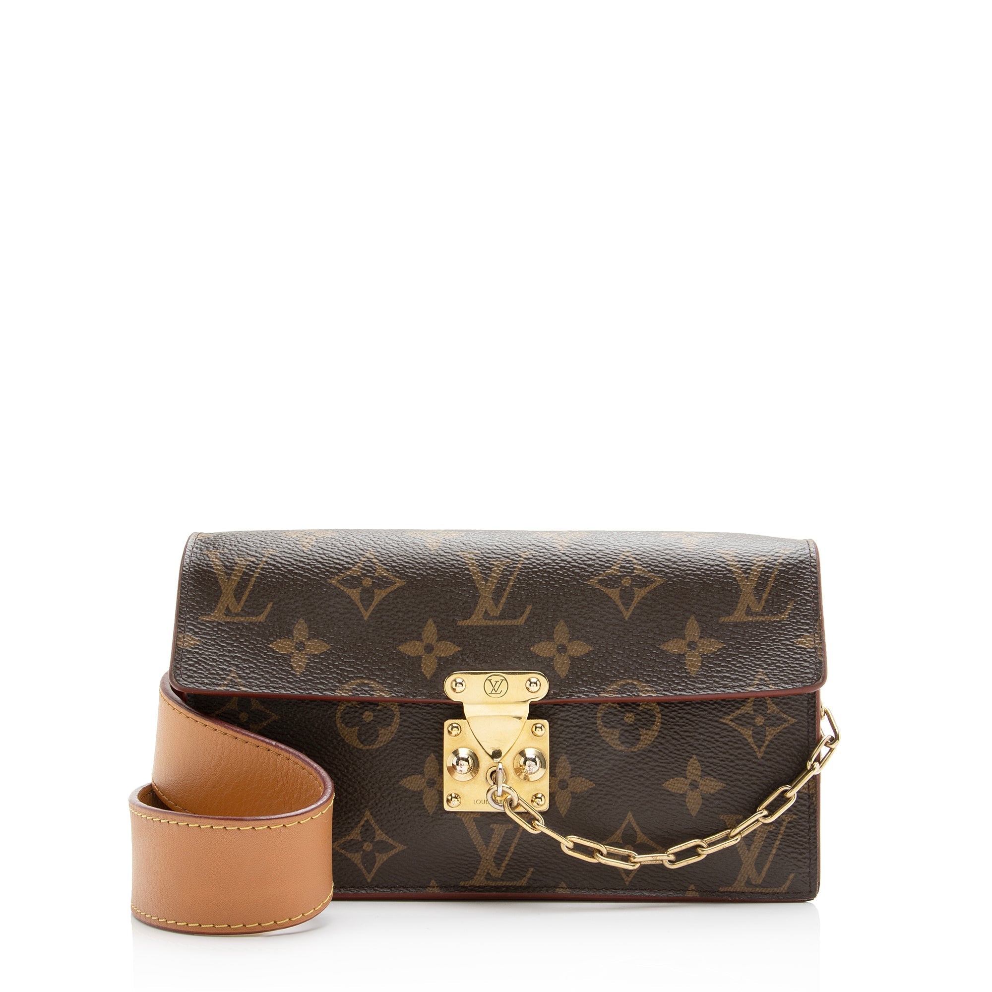 Louis Vuitton Monogram Canvas S Lock Belt Bag (SHF-23337)