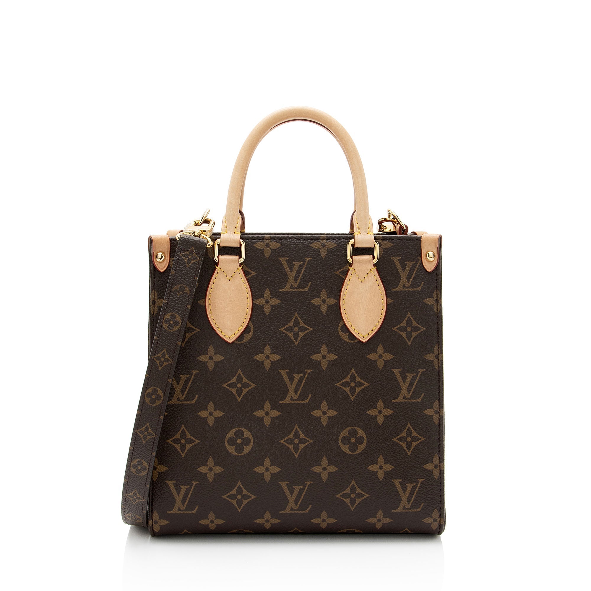 Louis Vuitton Monogram Canvas Sac Plat BB Tote (SHF-YzNIVJ)