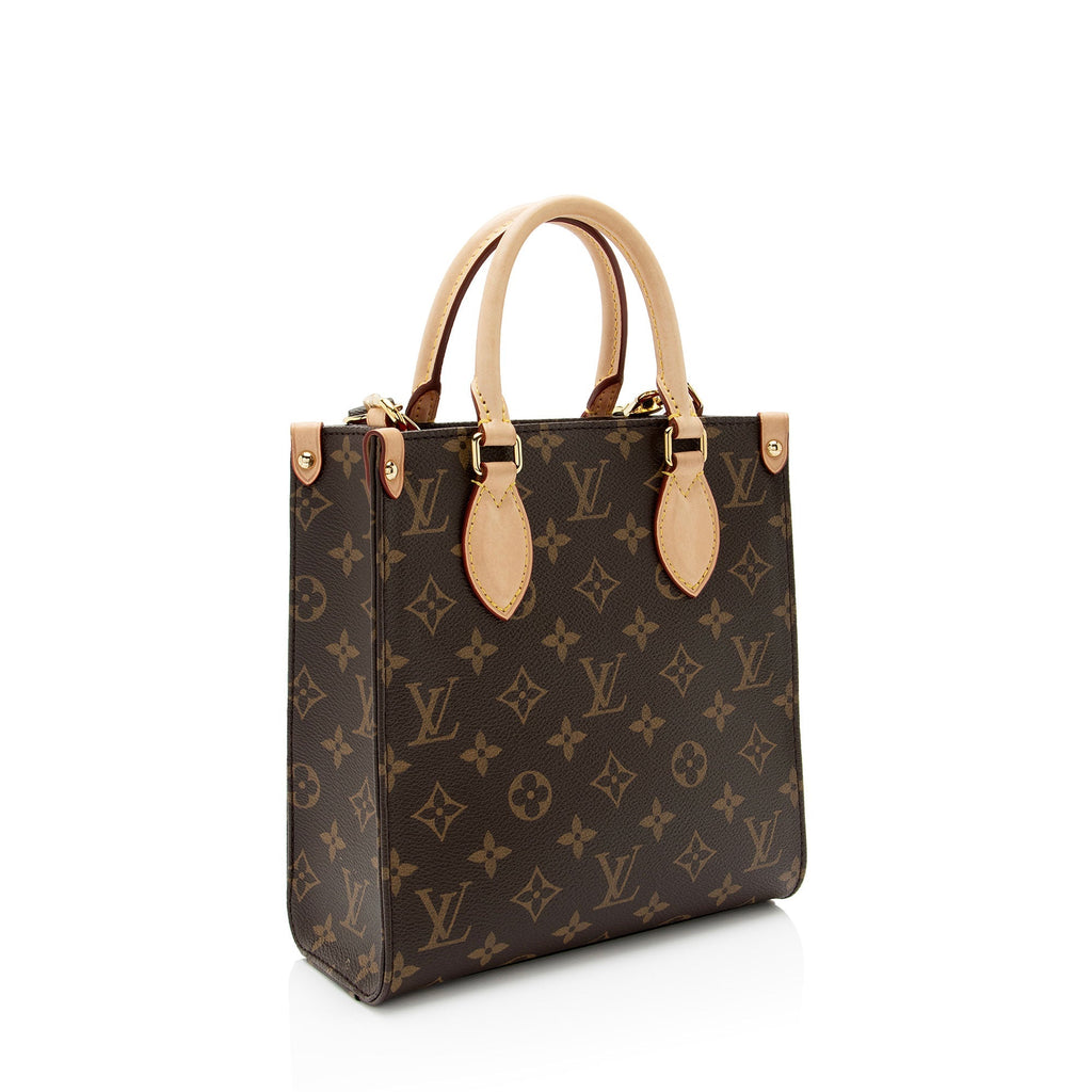 Louis Vuitton Monogram Canvas Sac Plat BB Tote (SHF-YzNIVJ)