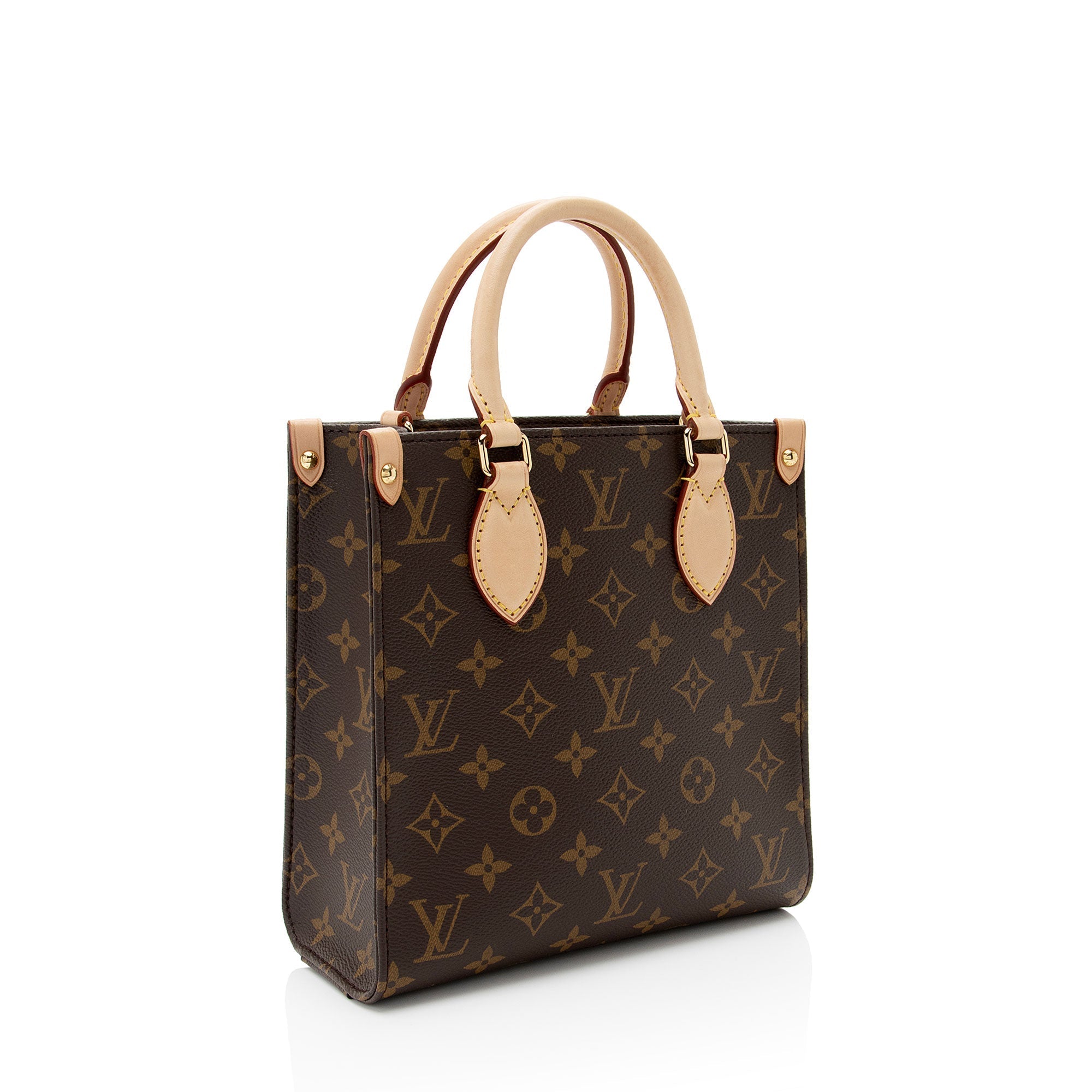 Louis Vuitton Monogram Canvas Sac Plat BB Tote (SHF-7Hiogv)