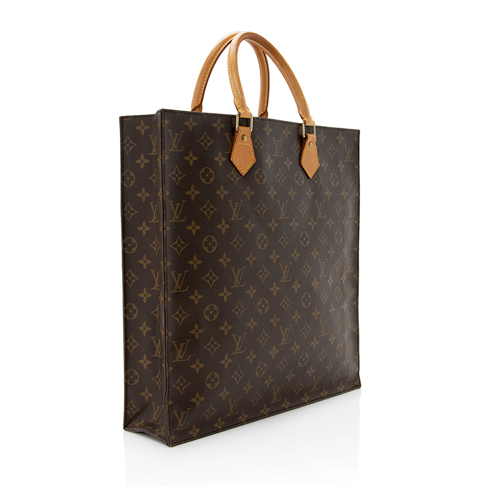 Louis Vuitton  Monogram Canvas Sac Plat Tote (SHF-20941)