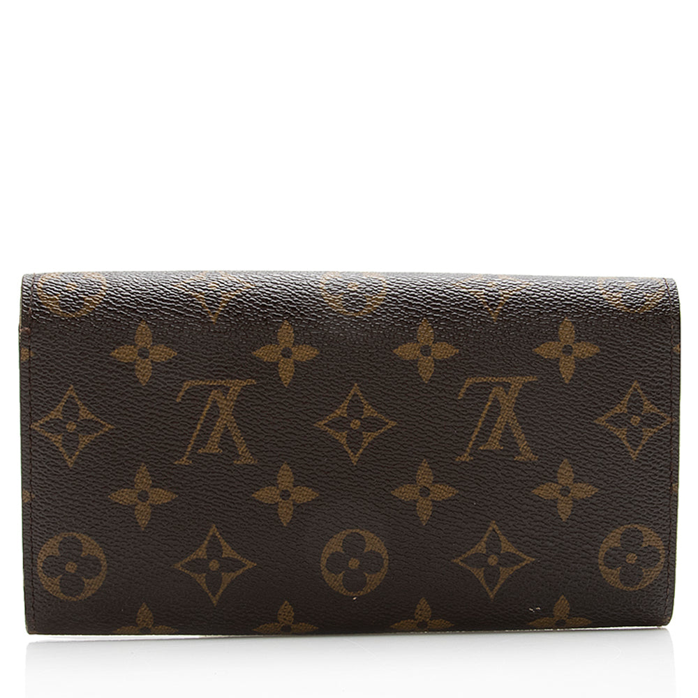 Louis Vuitton Monogram Canvas Sarah Wallet (SHF-17709)