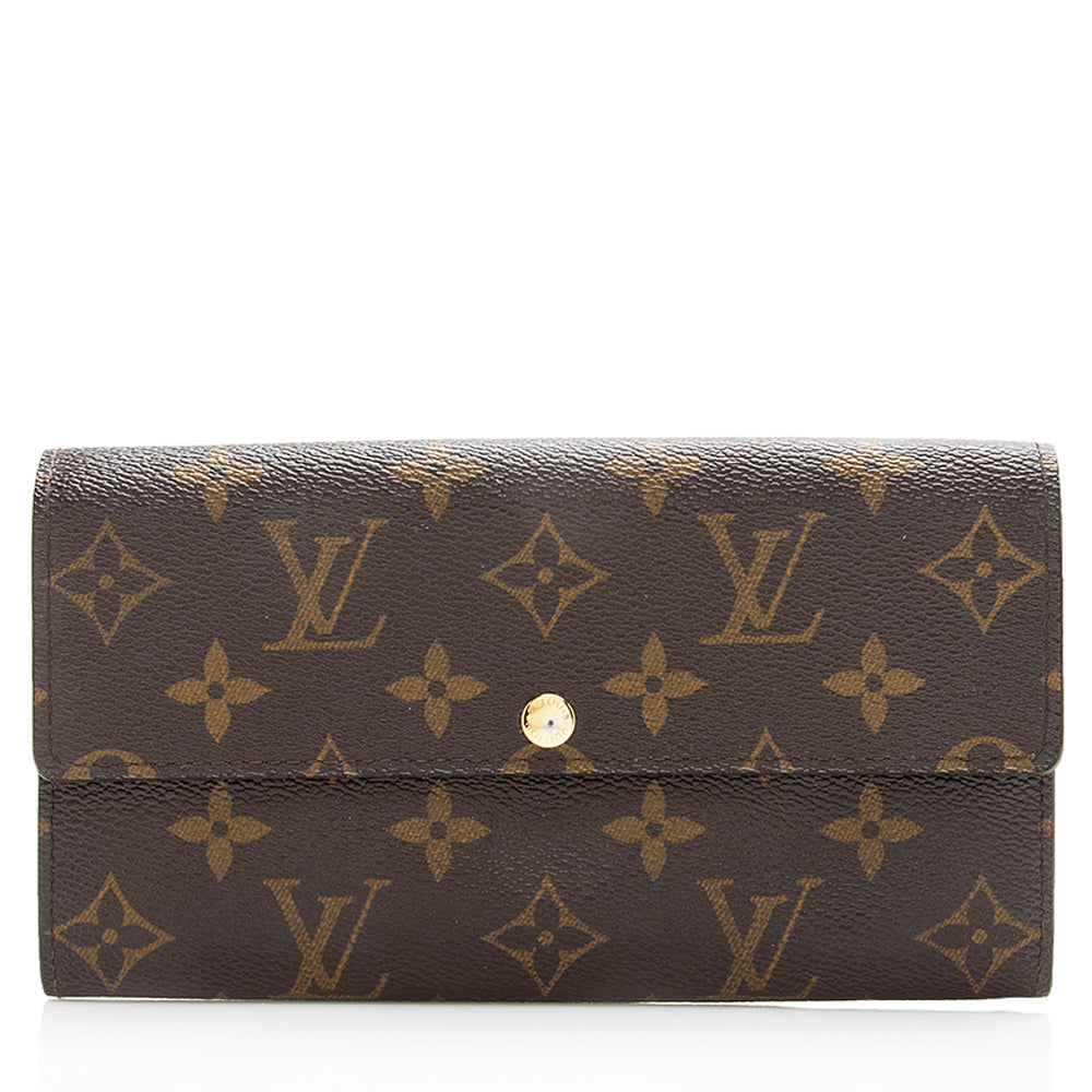 Louis Vuitton Monogram Canvas Sarah Wallet (SHF-17709)