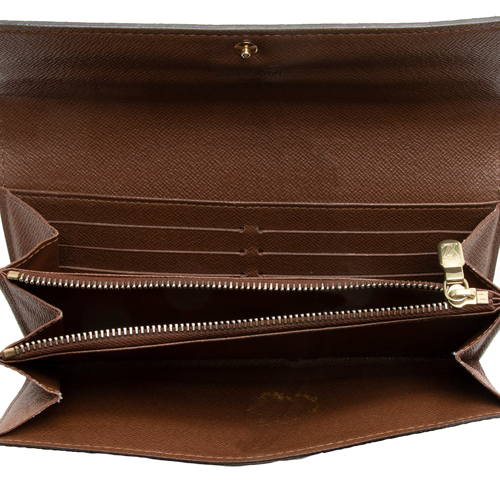 Louis Vuitton Monogram Canvas Sarah Wallet (SHF-17709)