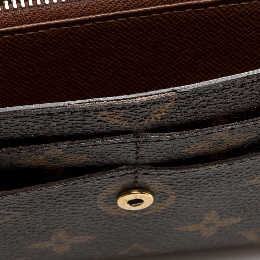 Louis Vuitton Monogram Canvas Sarah Wallet (SHF-20834)
