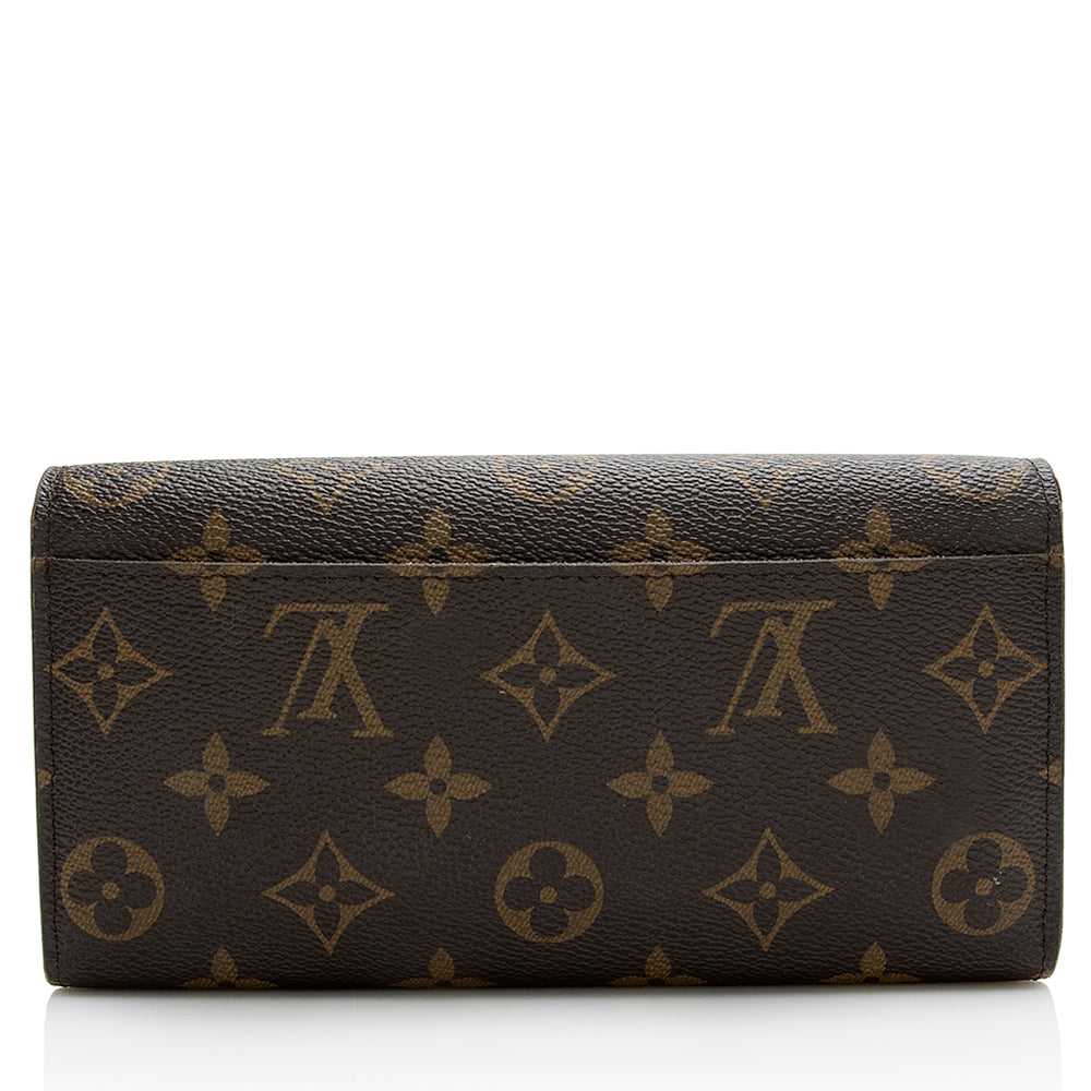 Louis Vuitton Monogram Canvas Sarah Wallet (SHF-21853)