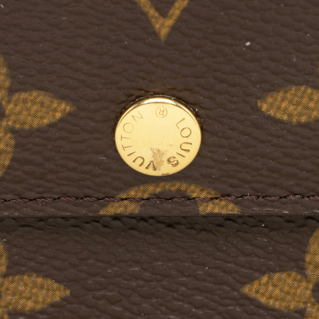 Louis Vuitton Monogram Canvas Sarah Wallet (SHF-4xD5xw)