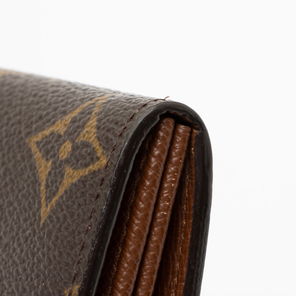 Louis Vuitton Monogram Canvas Sarah Wallet (SHF-4xD5xw)