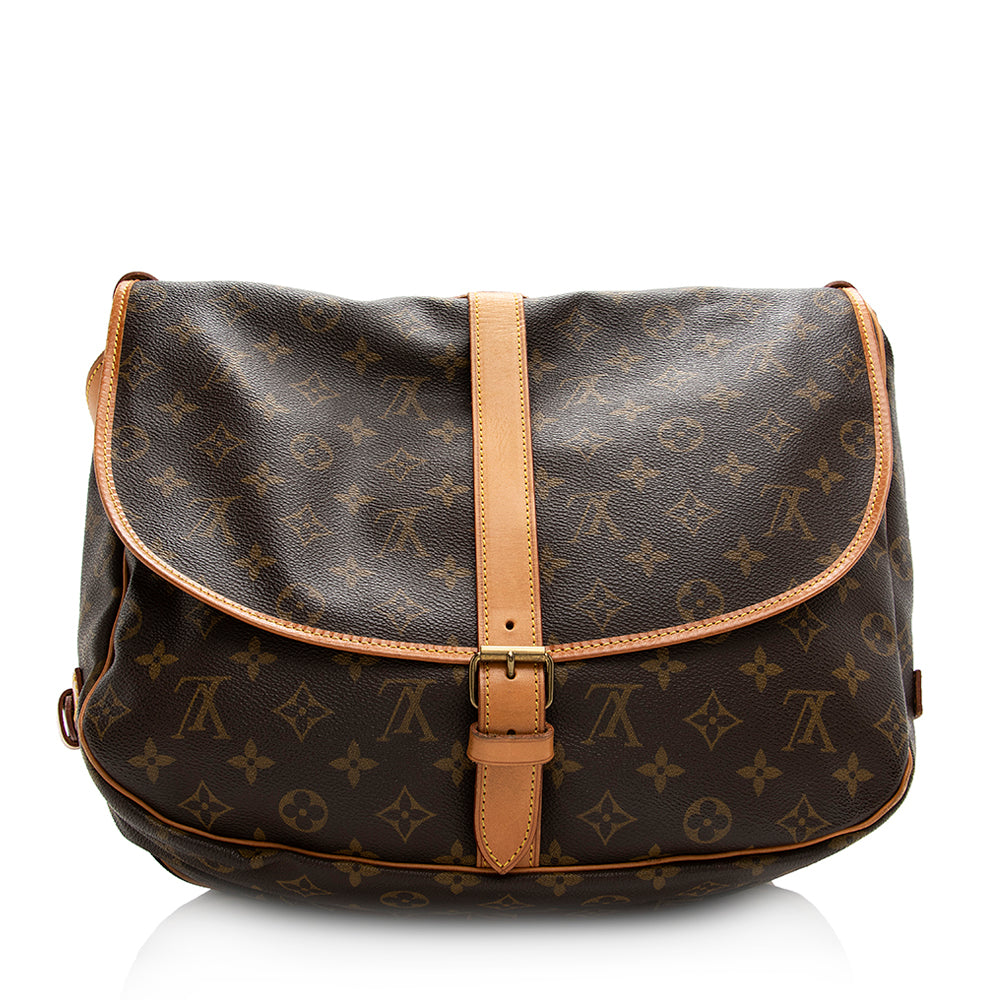 Louis Vuitton  Monogram Canvas Saumur 35 Messenger Bag - FINAL SALE (SHF-20346)