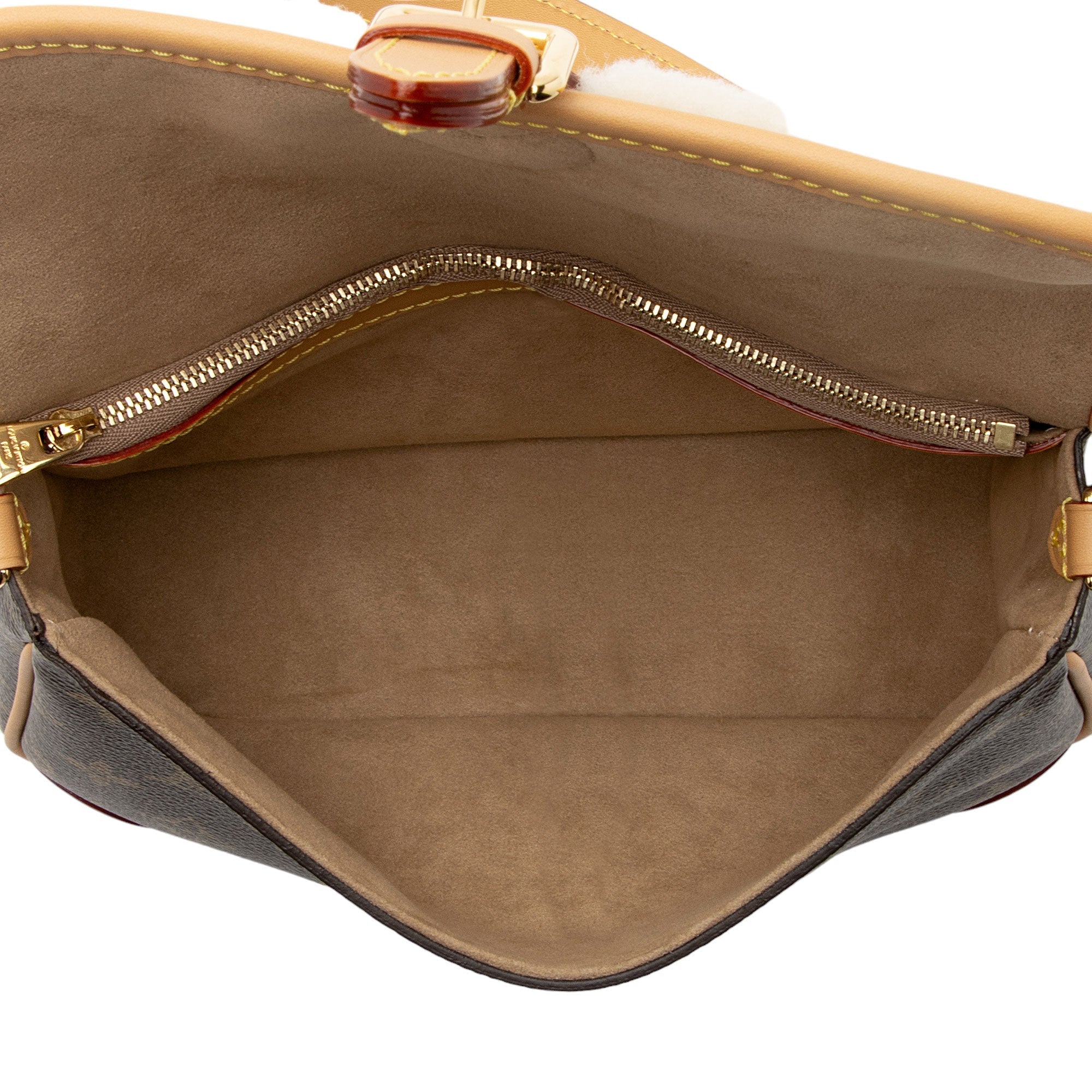 Louis Vuitton Monogram Canvas Shearling Cozygram Diane Shoulder Bag (SHF-zHKCJF)
