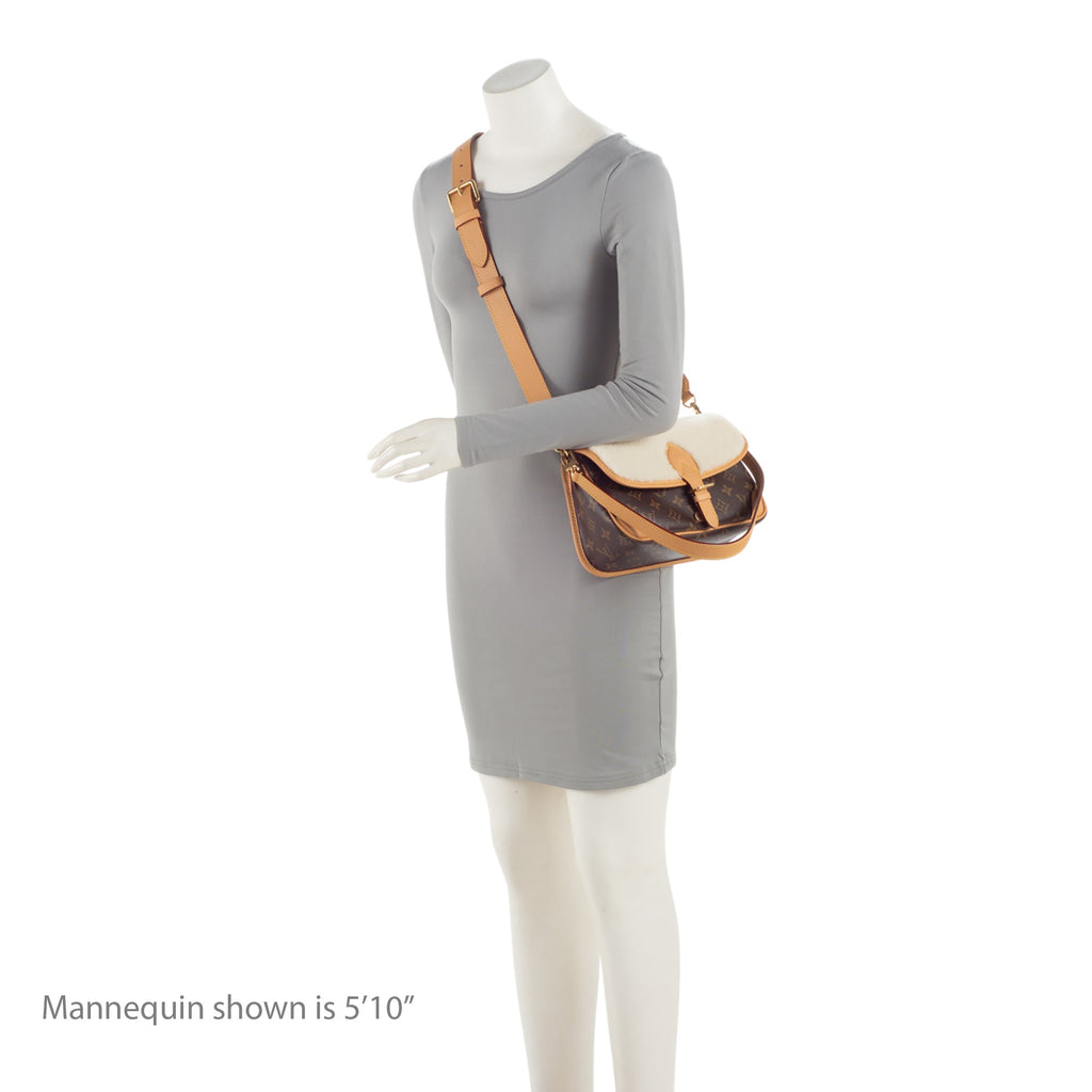 Louis Vuitton Monogram Canvas Shearling Cozygram Diane Shoulder Bag (SHF-zHKCJF)