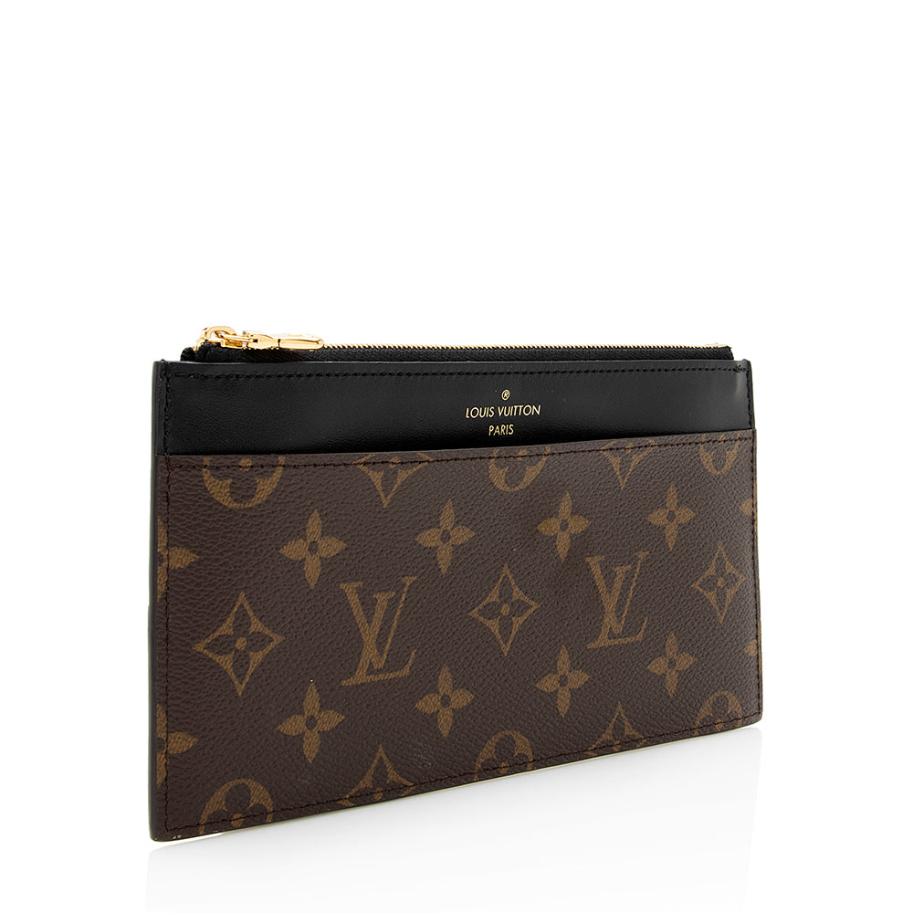 Louis Vuitton Monogram Canvas Slim Purse Wallet (SHF-20558)